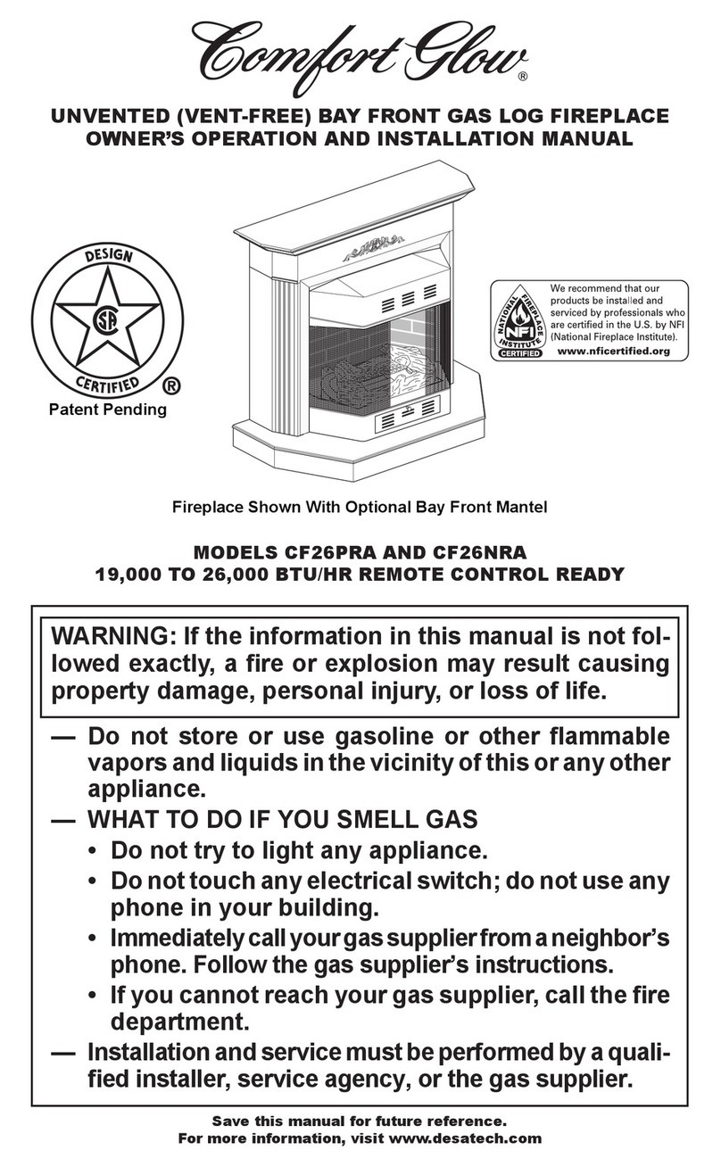 Desa Comfort Glow CF26PRA Quick start guide