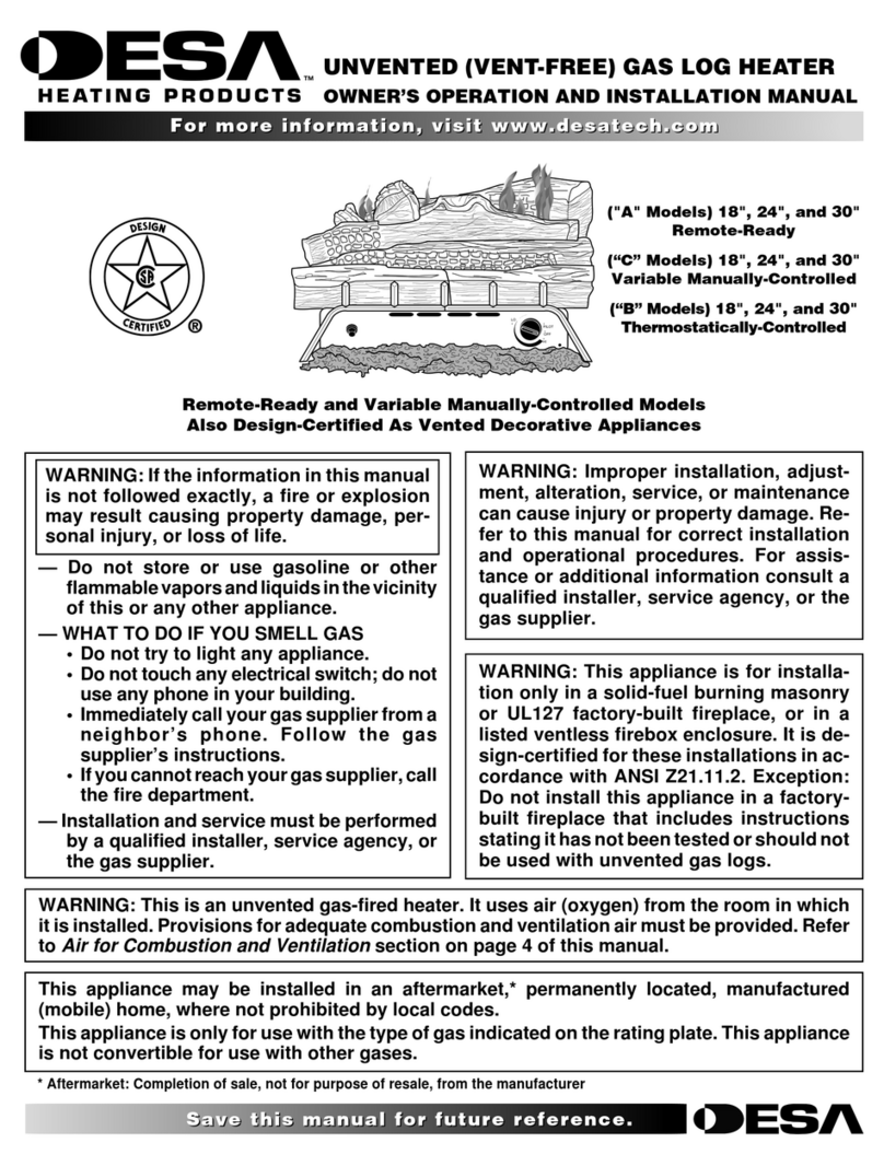 Desa C OWNER'S OPERATION AND INSTALLATION MANUAL Desa C OWNER'S OPERATION AND INSTALLATION MANUAL