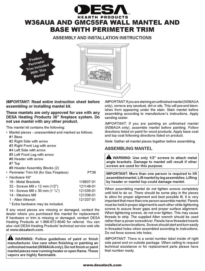 Desa GMC55FA Assembly and installation instructions Desa GMC55FA Assembly and installation instructions