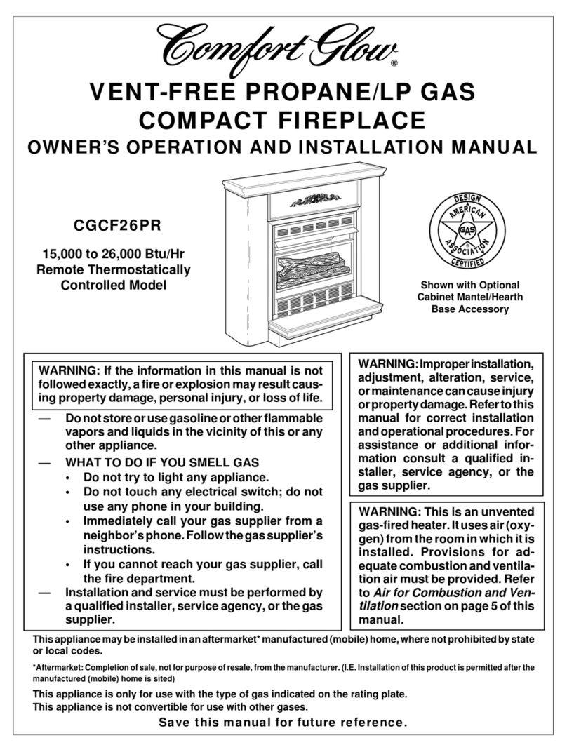 Desa Comfort Glow GCF26PR Quick start guide