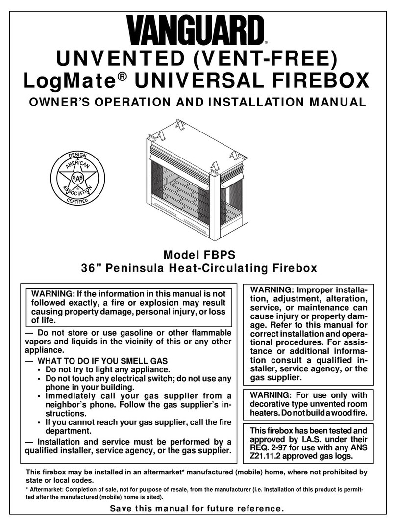Vanguard FBPS OWNER'S OPERATION AND INSTALLATION MANUAL