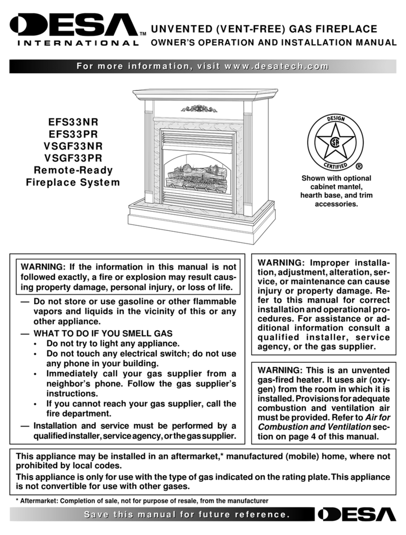 Desa EFS33NR Quick start guide