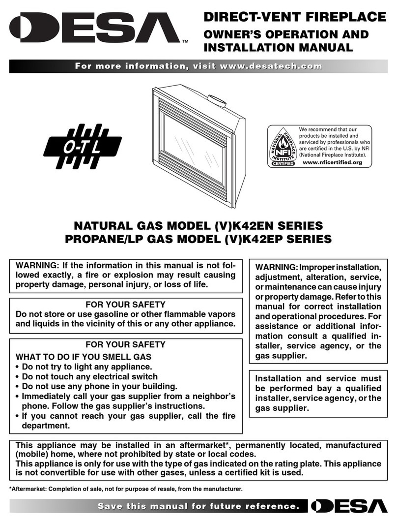 Desa K42EN Series OWNER'S OPERATION AND INSTALLATION MANUAL