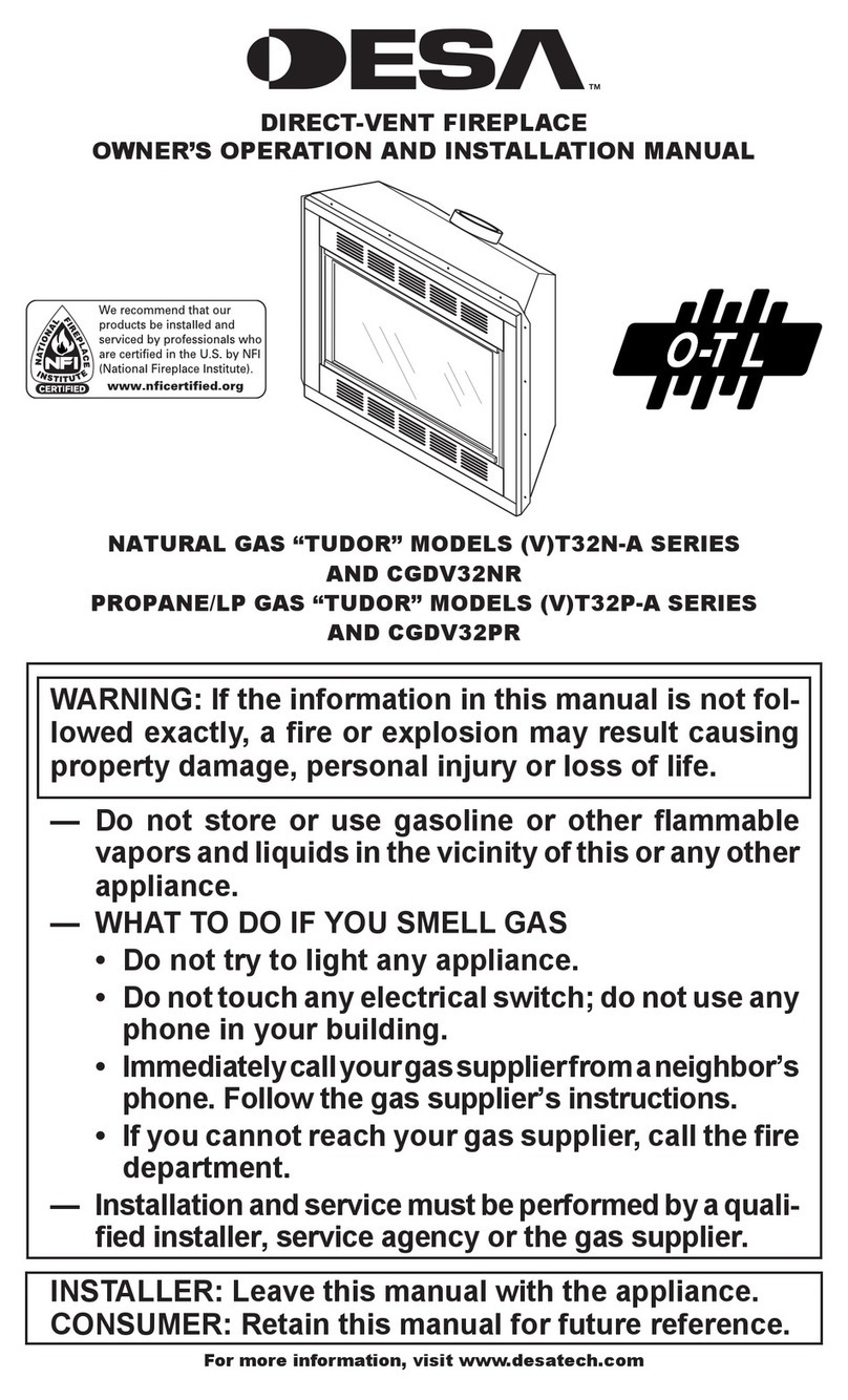 Desa Tudor CGDV32PR OWNER'S OPERATION AND INSTALLATION MANUAL Desa Tudor CGDV32PR OWNER'S OPERATION AND INSTALLATION MANUAL