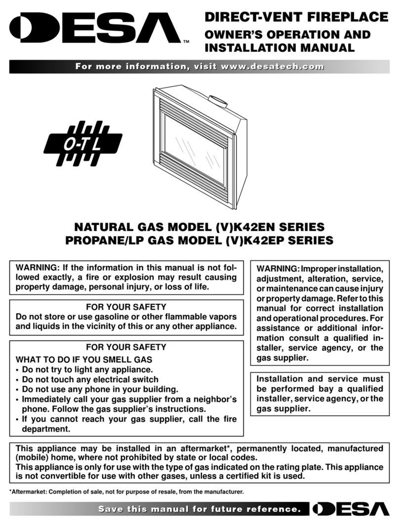 Desa VK42EN Series OWNER'S OPERATION AND INSTALLATION MANUAL