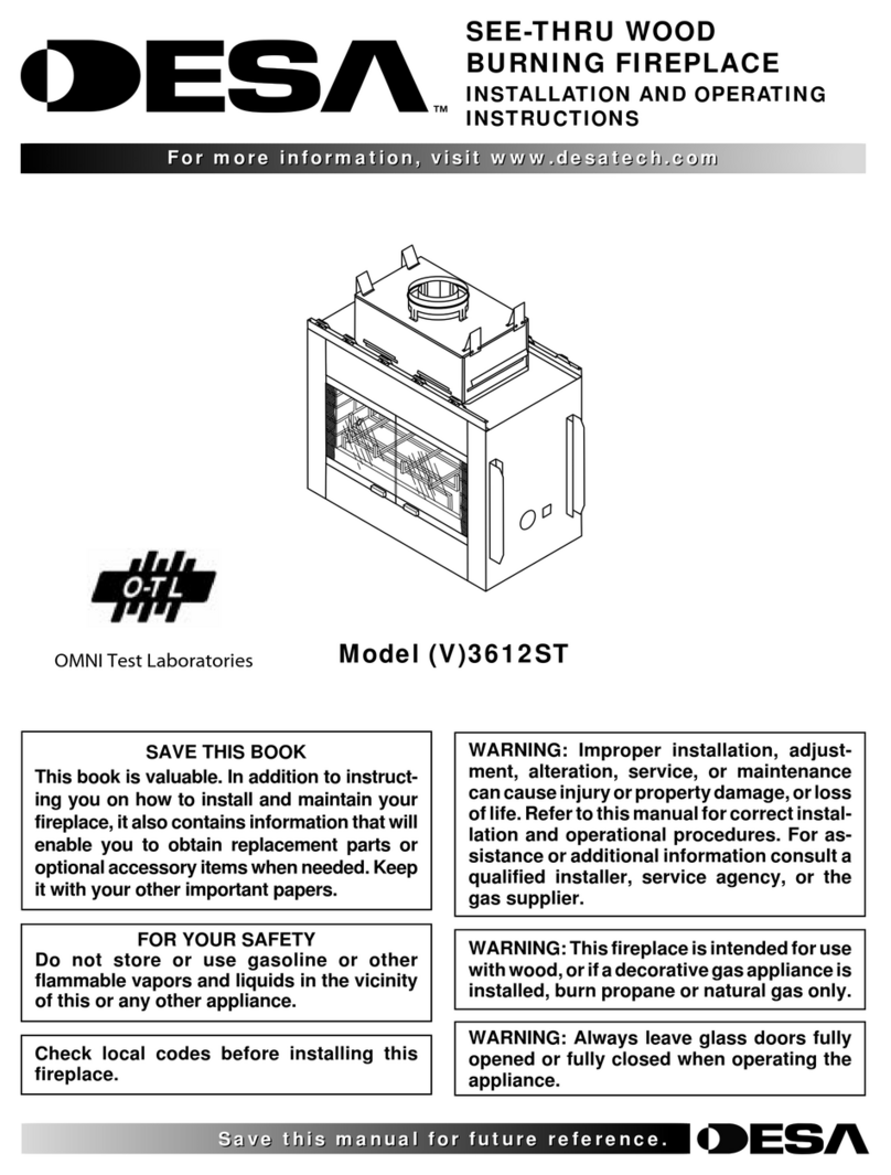 Desa (V)3612ST Installation and operating instructions Desa (V)3612ST Installation and operating instructions