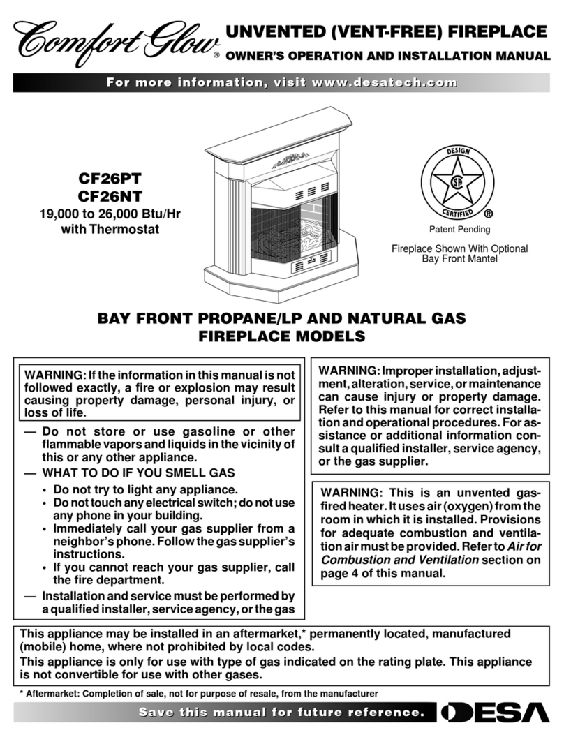 Desa Comfort Glow CF26NT Quick start guide