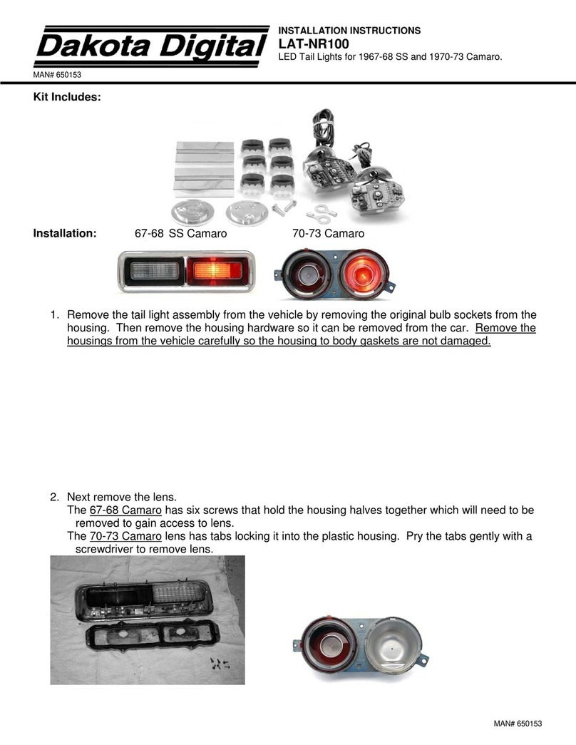 Dakota Digital LED Tail Lights LAT-NR100 User manual