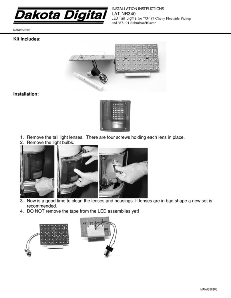 Dakota Digital LED Tail Lights LAT-NR340 installation instructions Dakota Digital LED Tail Lights LAT-NR340 installation instructions