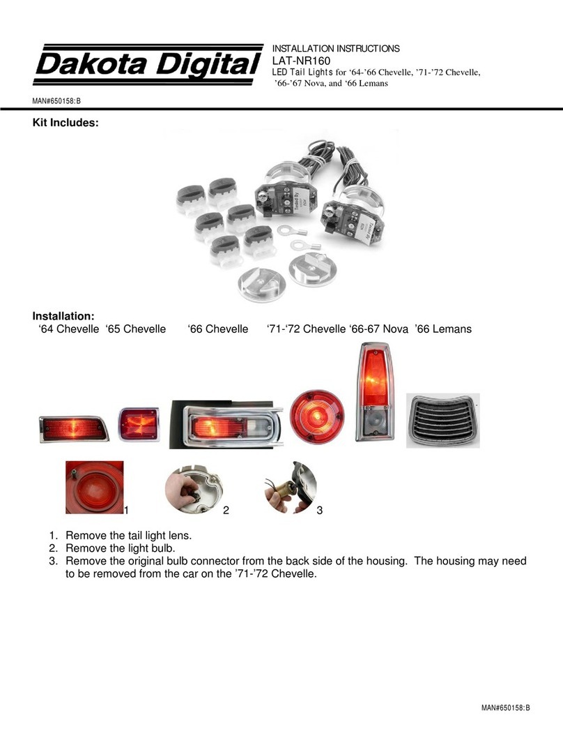 Dakota Digital LED Tail Lights LAT-NR160 installation instructions Dakota Digital LED Tail Lights LAT-NR160 installation instructions