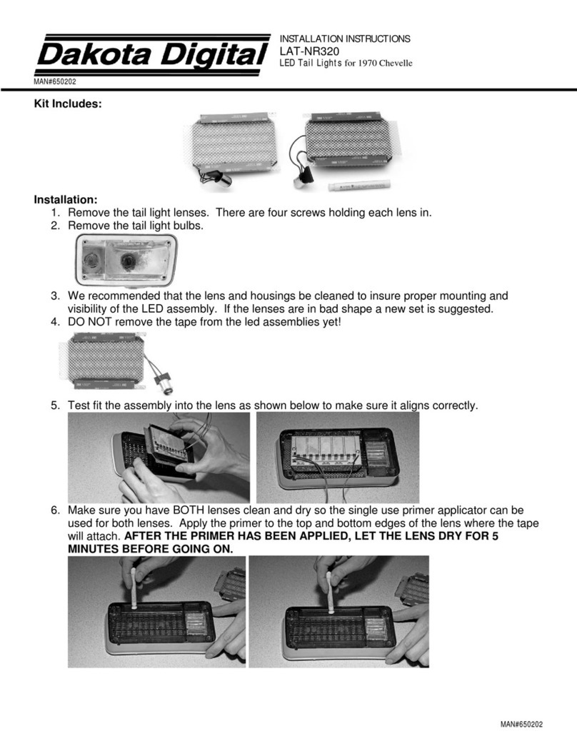 Dakota Digital LED Tail Lights for 1970 Chevelle LAT-NR320 installation instructions