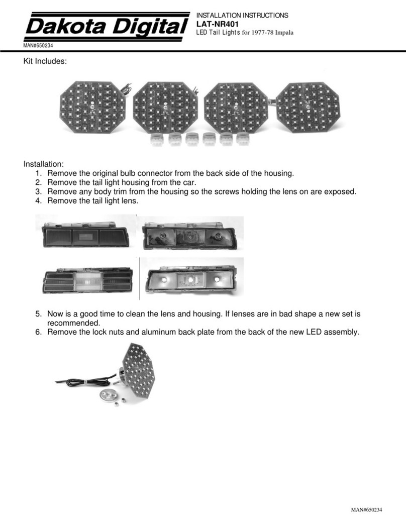 Dakota Digital LED Tail Lights LAT-NR401 User manual