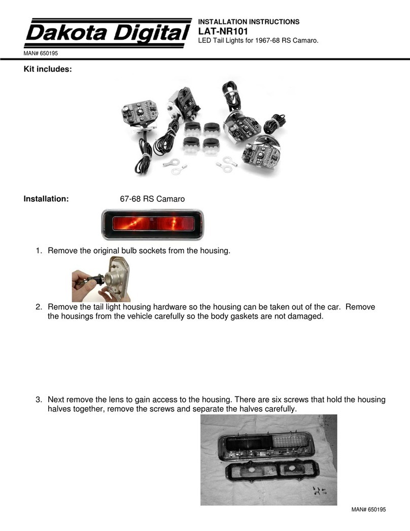 Dakota Digital LED Tail Lights LAT-NR101 User manual Dakota Digital LED Tail Lights LAT-NR101 User manual