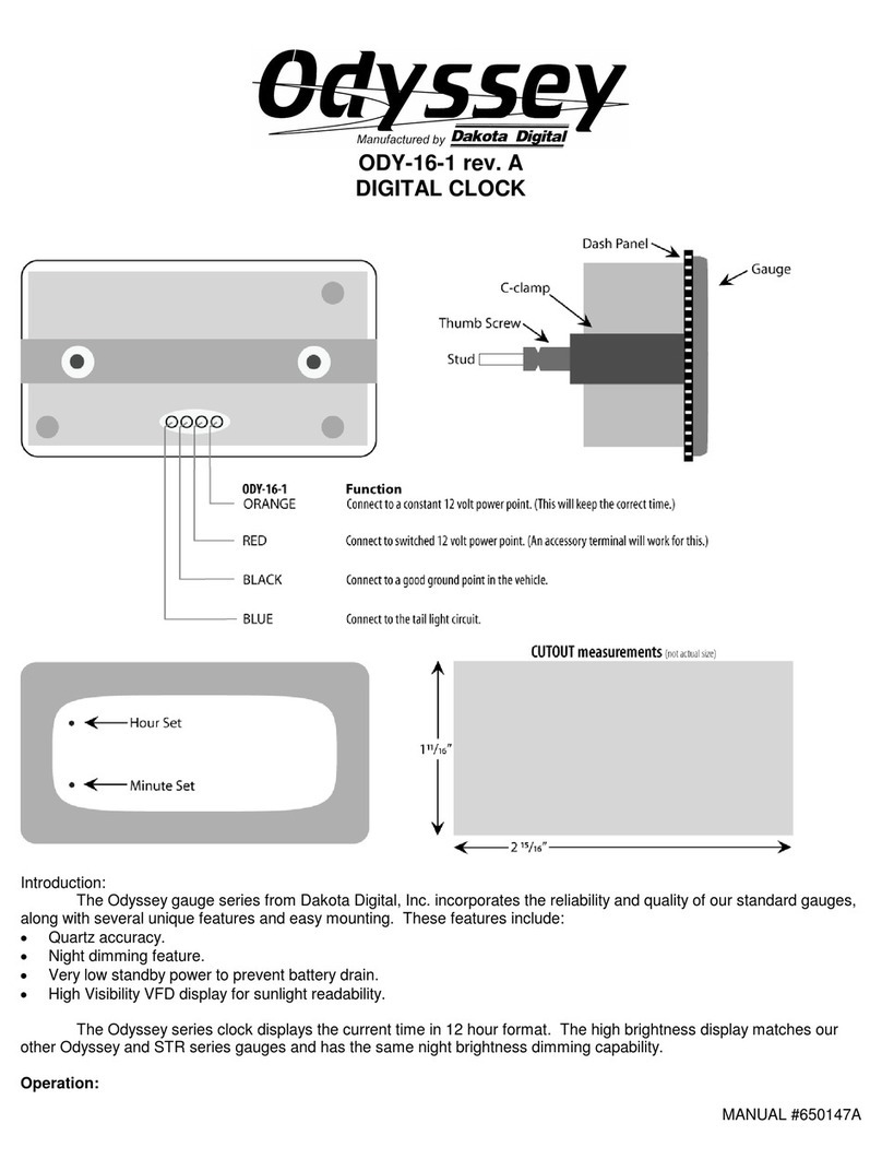 Dakota Digital Odyssey ODY-16-1 user manual