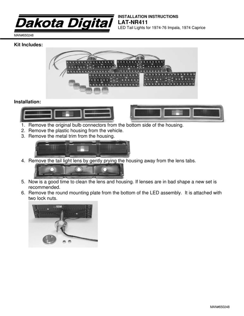 Dakota Digital LED Tail Lights for 1974-76 Impala, 1974 Caprice... installation instructions Dakota Digital LED Tail Lights for 1974-76 Impala, 1974 Caprice... installation instructions