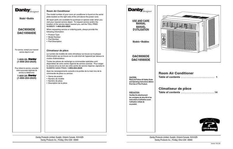 Danby DAC10560DE User manual