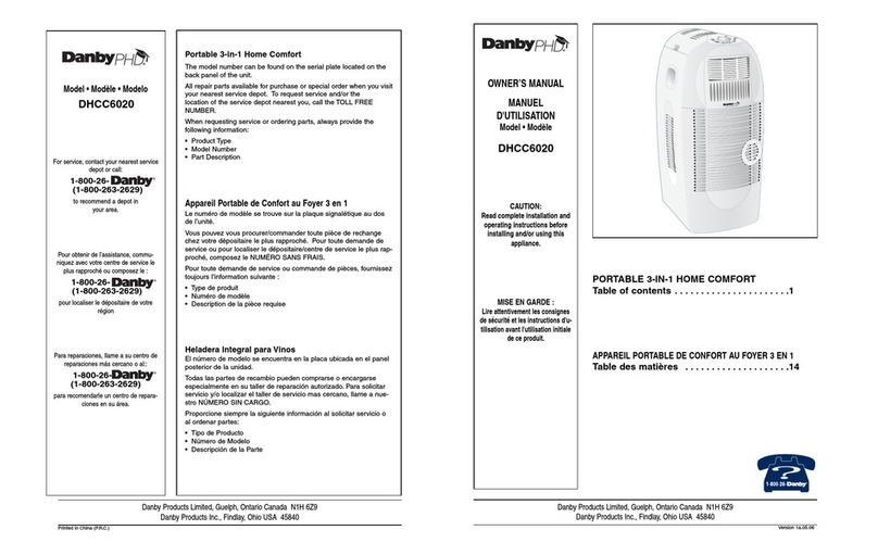 Danby DHCC6020 User manual