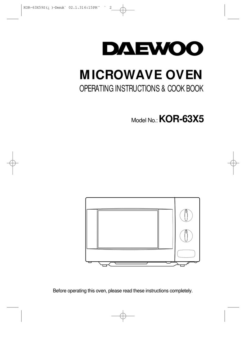 Daewoo KOR-63X5 operating instructions