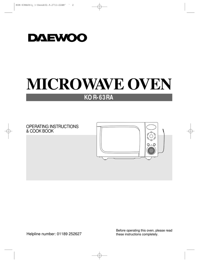 Daewoo KOR-63RA Assembly Instructions