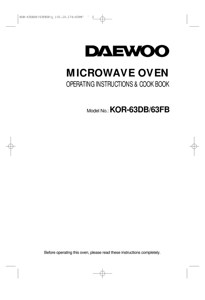 Daewoo KOR-63DB/63FB User manual