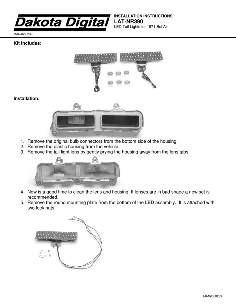 Dakota Digital LED Tail Lights for 1971 Bel Air LAT-NR390 installation instructions Dakota Digital LED Tail Lights for 1971 Bel Air LAT-NR390 installation instructions