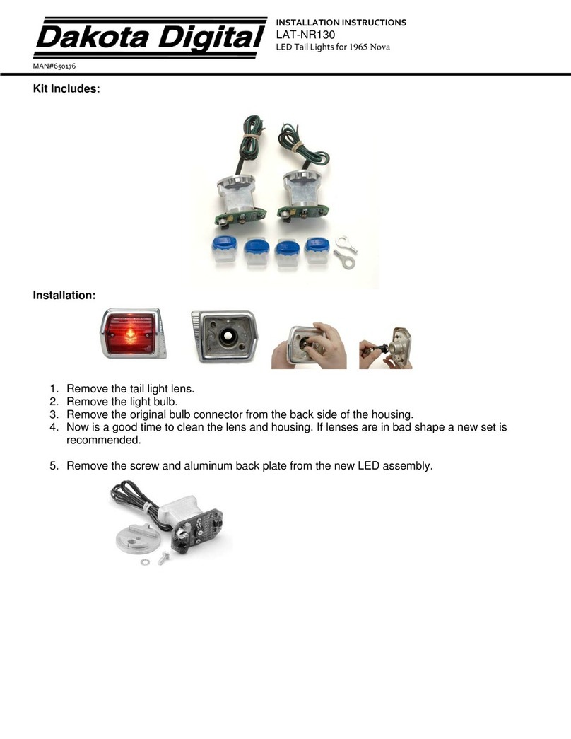 Dakota Digital LED Tail Lights for 1965 Nova LAT-NR130 installation instructions Dakota Digital LED Tail Lights for 1965 Nova LAT-NR130 installation instructions