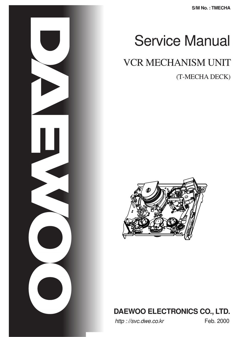 Daewoo VCR MECHANISM UNIT User manual