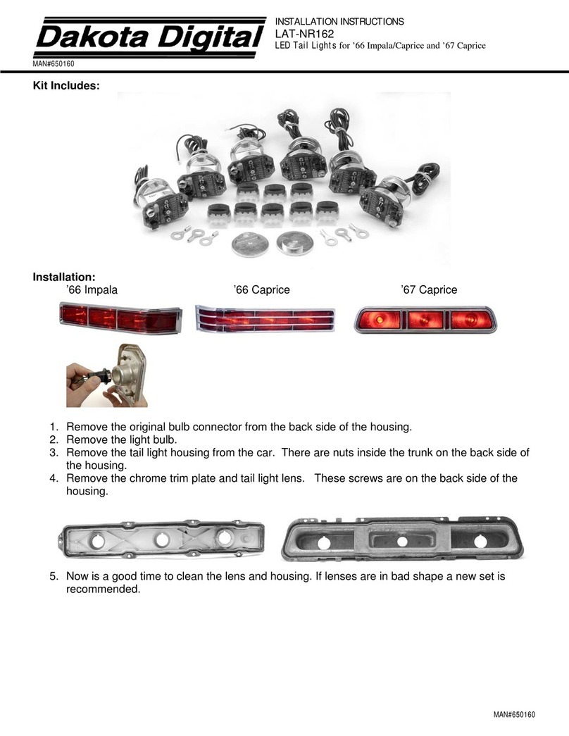 Dakota Digital Car Accessories LAT-NR162 installation instructions