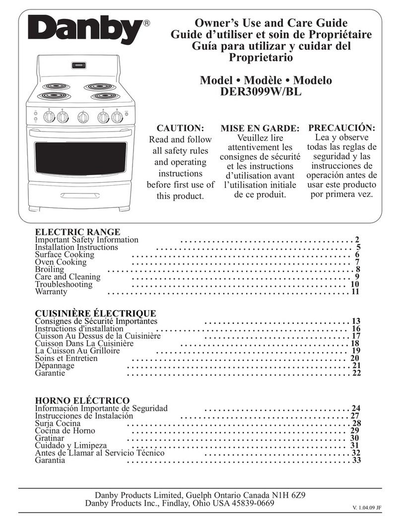Danby DER3099BL Assembly instructions