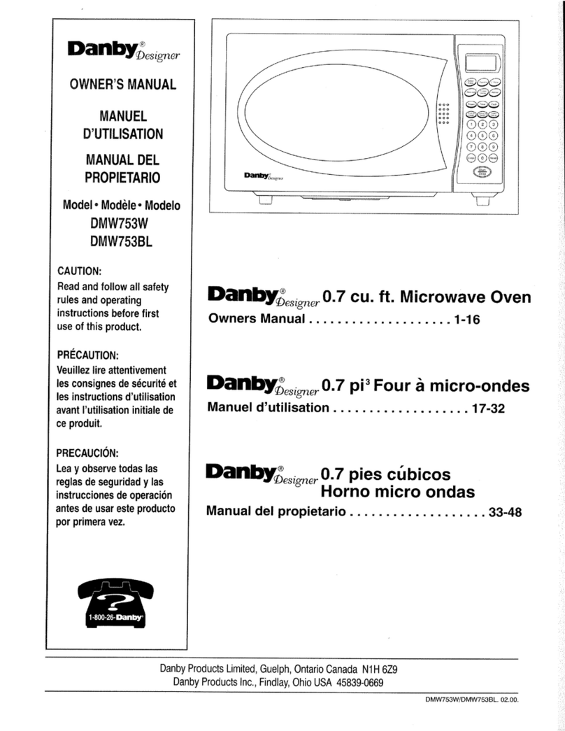 Danby Designer DMW753BL User manual