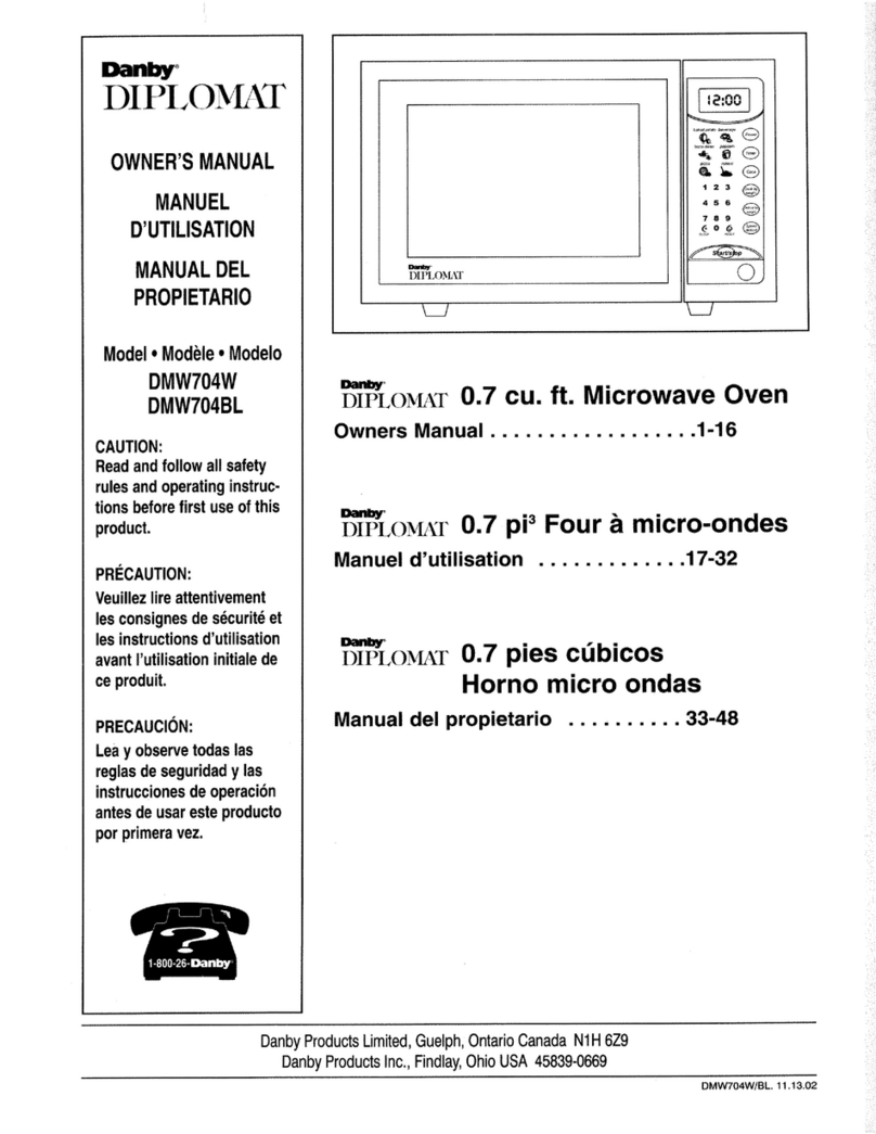 Danby Diplomat DMW704BL User manual