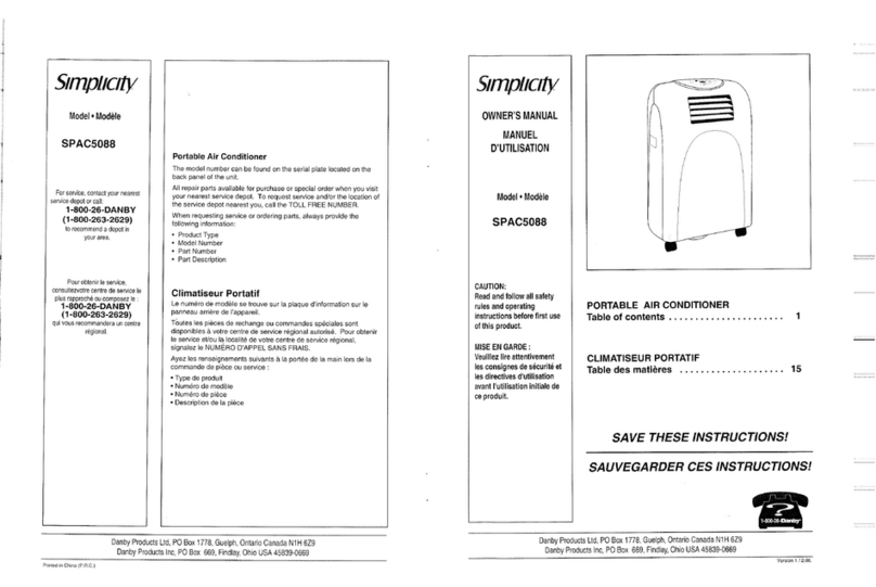 Danby Simplicity SPAC5088 User manual
