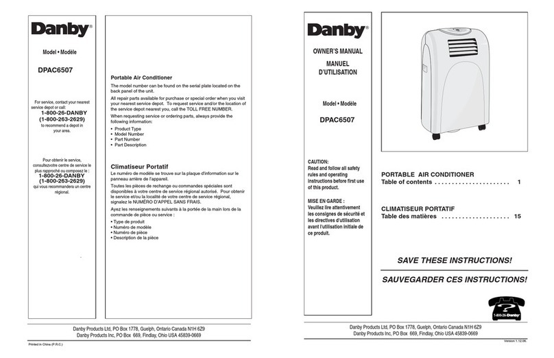 Danby DPAC6507 User manual