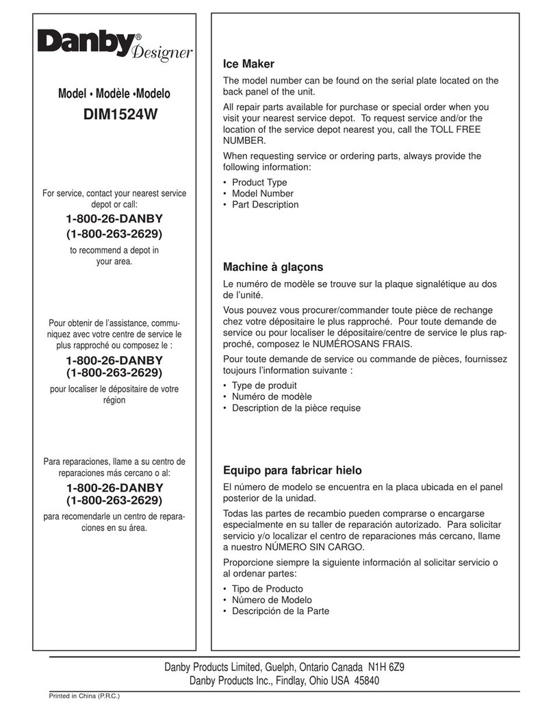Danby Designer Ice'n Easy DIM1524W User manual