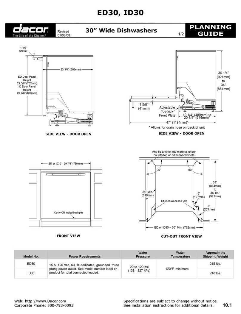 Dacor Epicure ED30 Technical manual