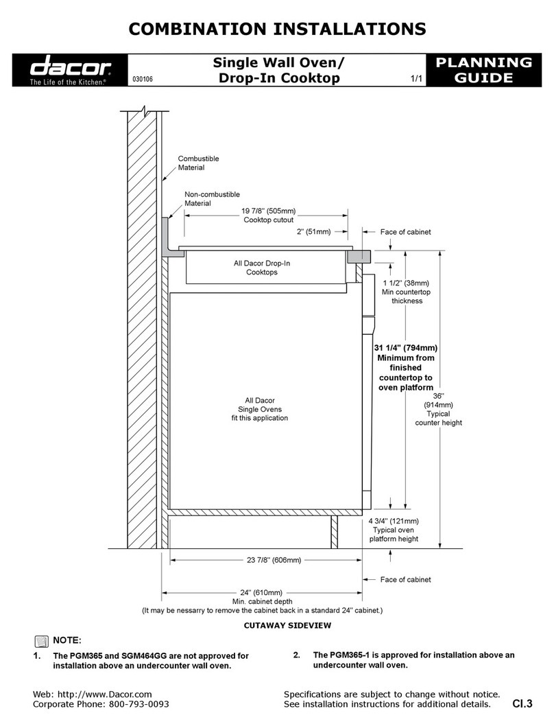 Dacor PGM365 Planning guide
