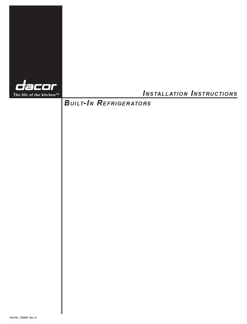 Dacor 100500 User manual