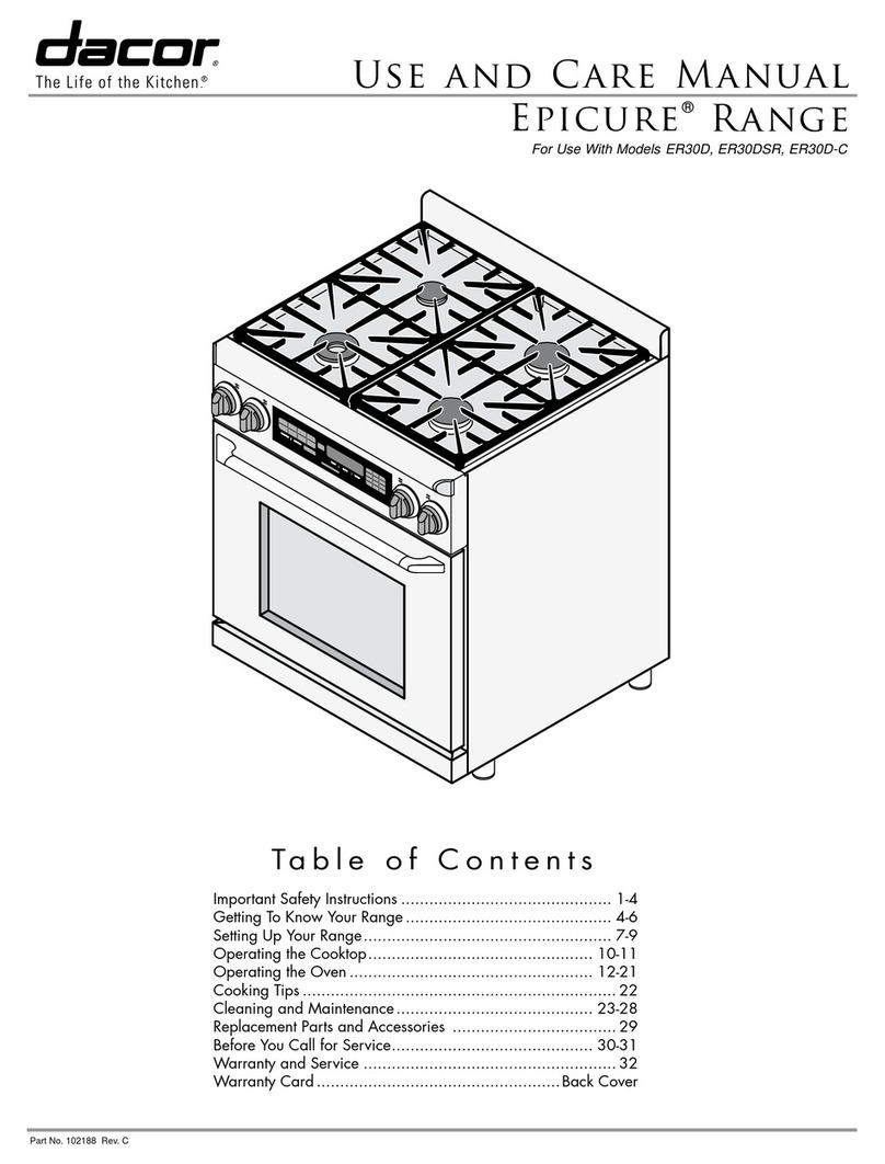 Dacor ER30D User manual