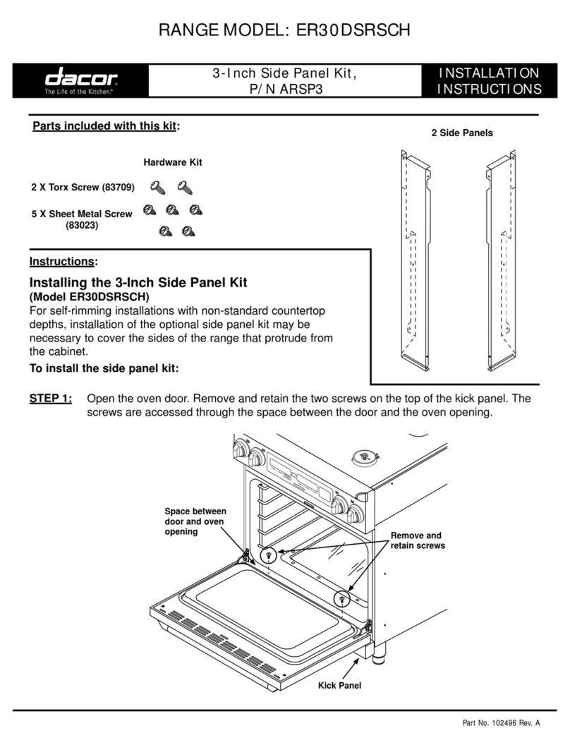 Dacor ER30DSRSCH User manual