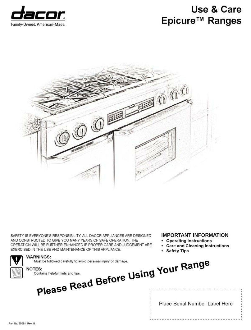 Dacor EpicureTM User manual