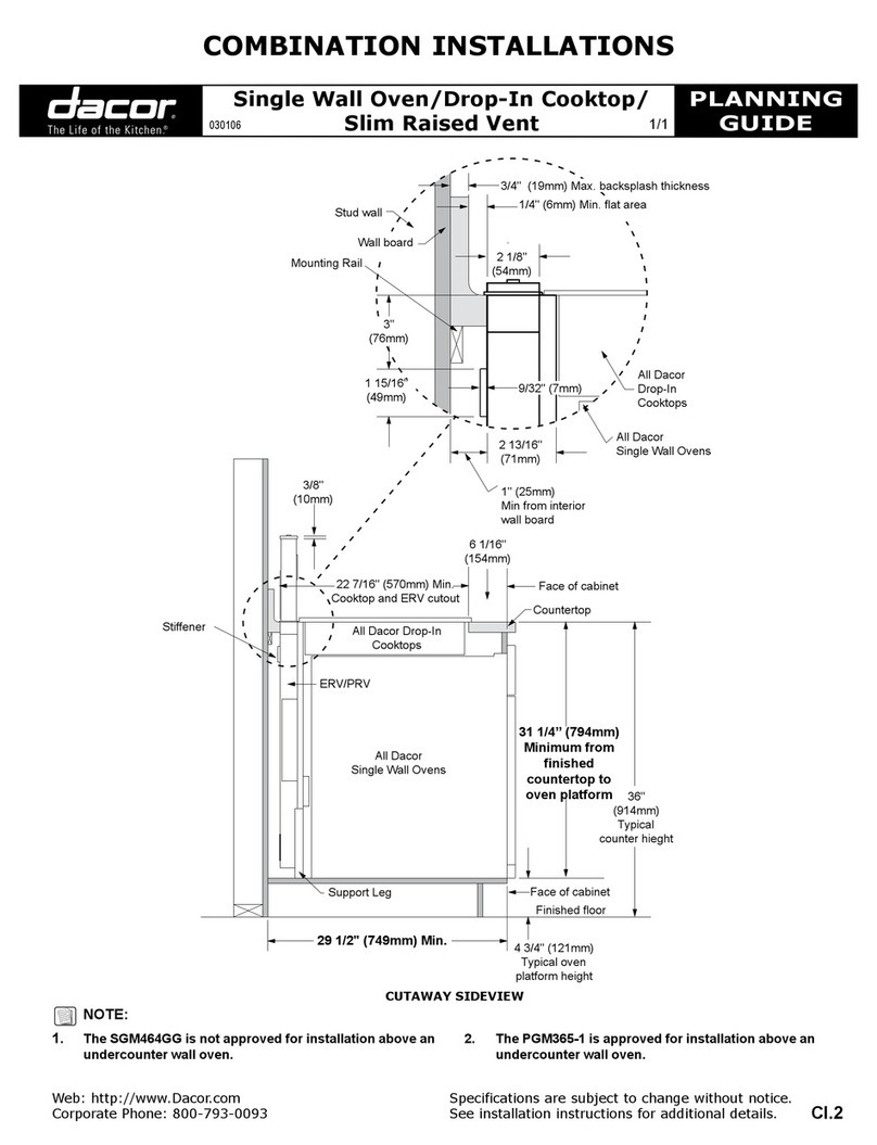 Dacor SGM464GG Planning guide