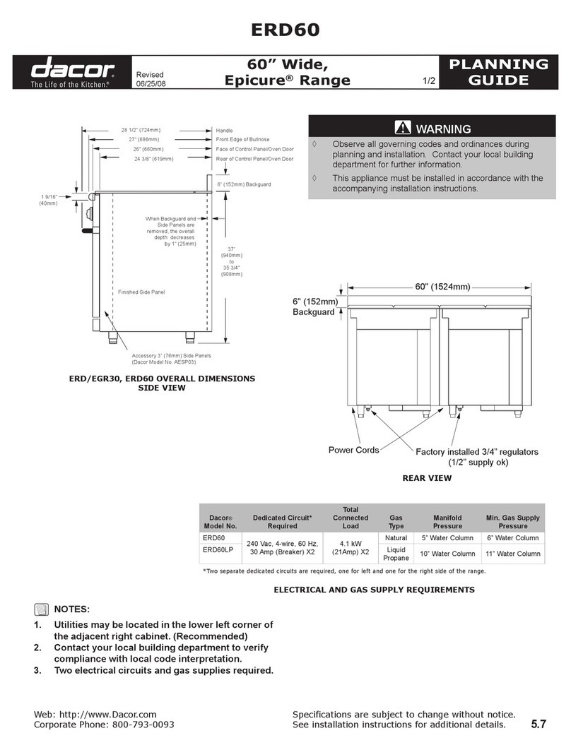 Dacor Epicure ERD30 Technical manual Dacor Epicure ERD30 Technical manual