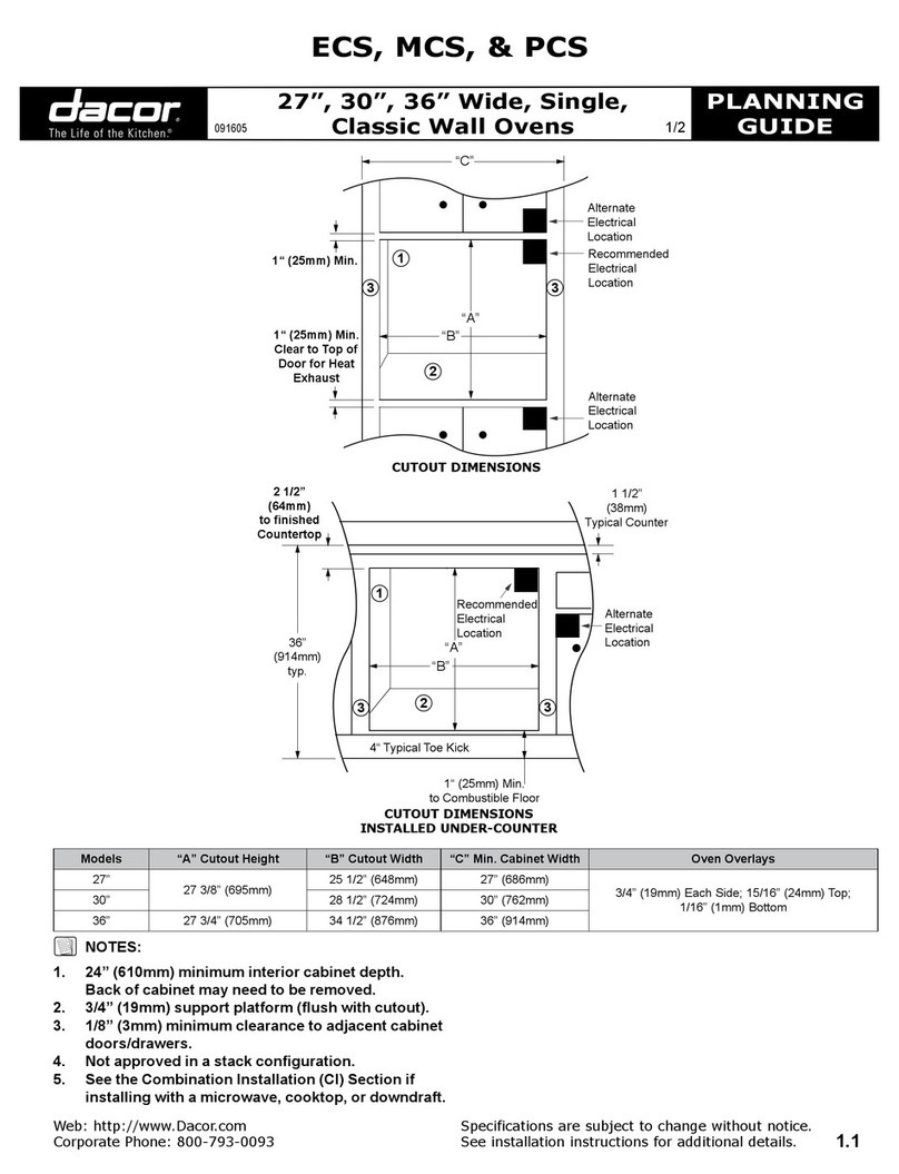 Dacor ECS Planning guide Dacor ECS Planning guide