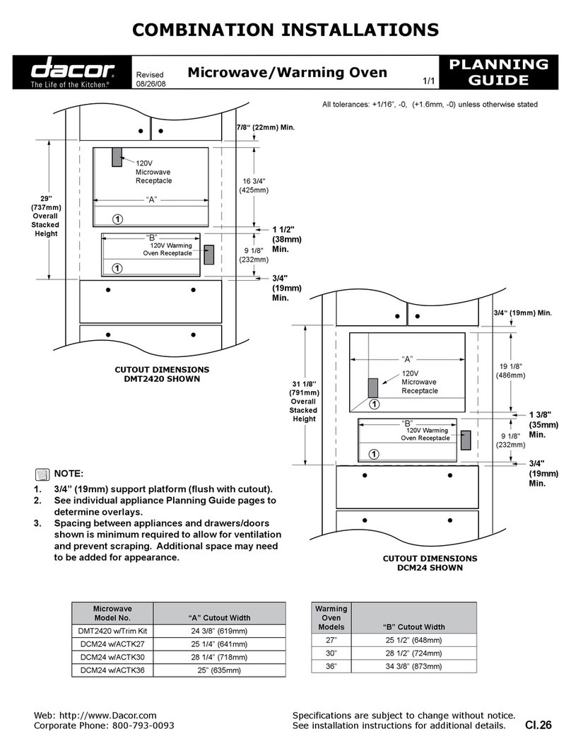 Dacor DMT2420 Planning guide