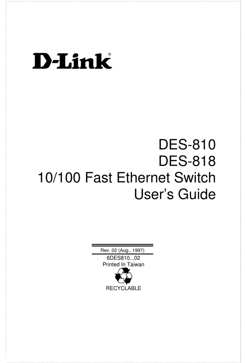 D-Link DES-810 User manual