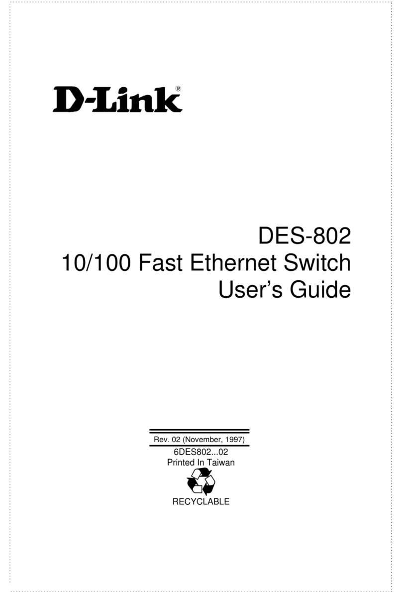 D-Link DES-802 - Switch User manual