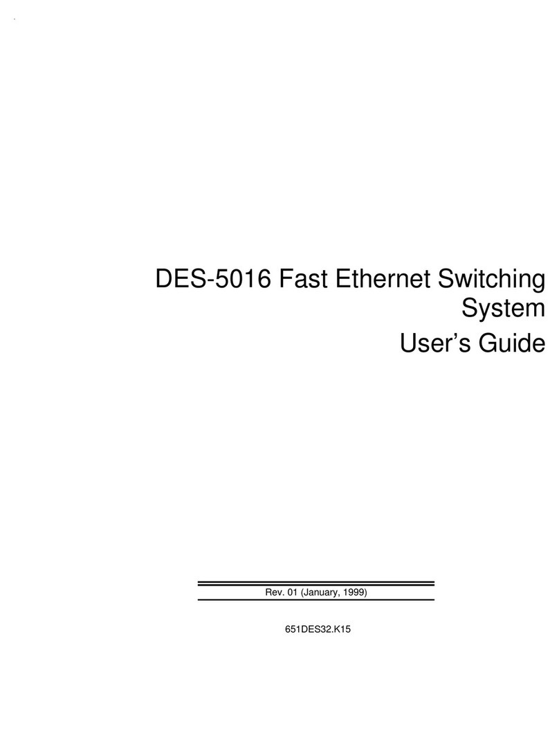 D-Link DES-5016 User manual