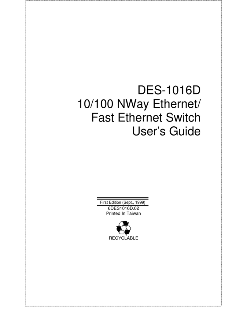 D-Link DES-1016D - Switch User manual