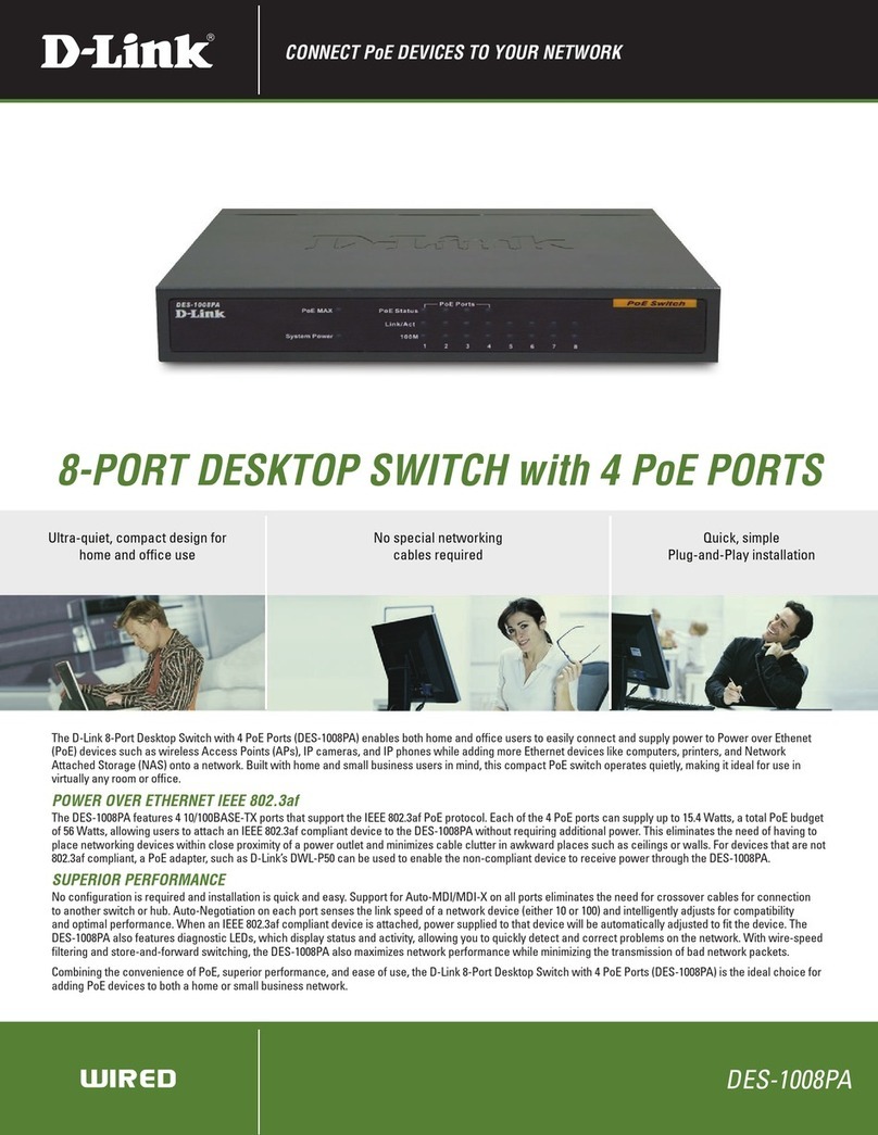 D-Link DES-1008PA User manual D-Link DES-1008PA User manual