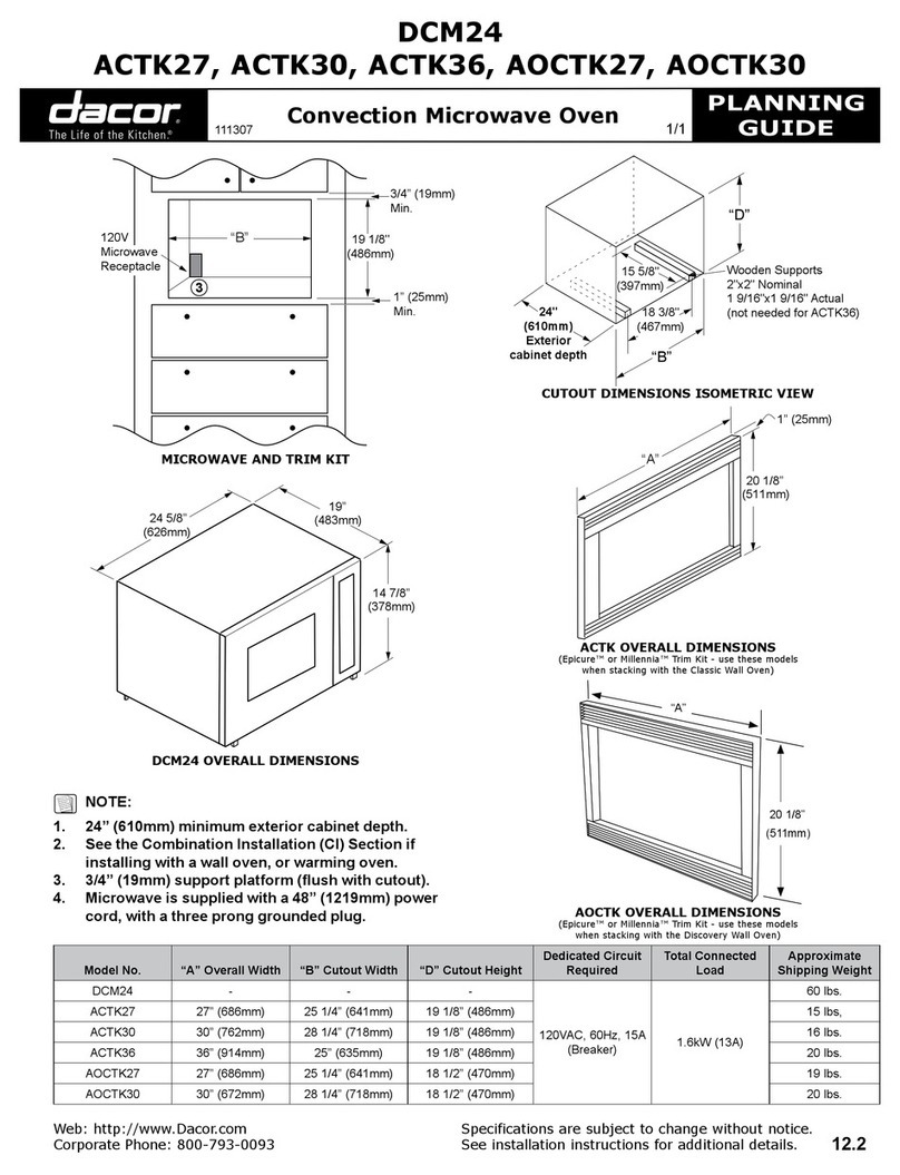 Dacor DCM24 Planning guide
